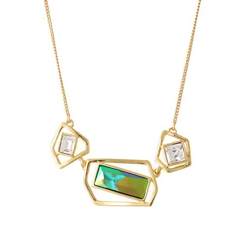 Collar de Columna de Cristal geométrico