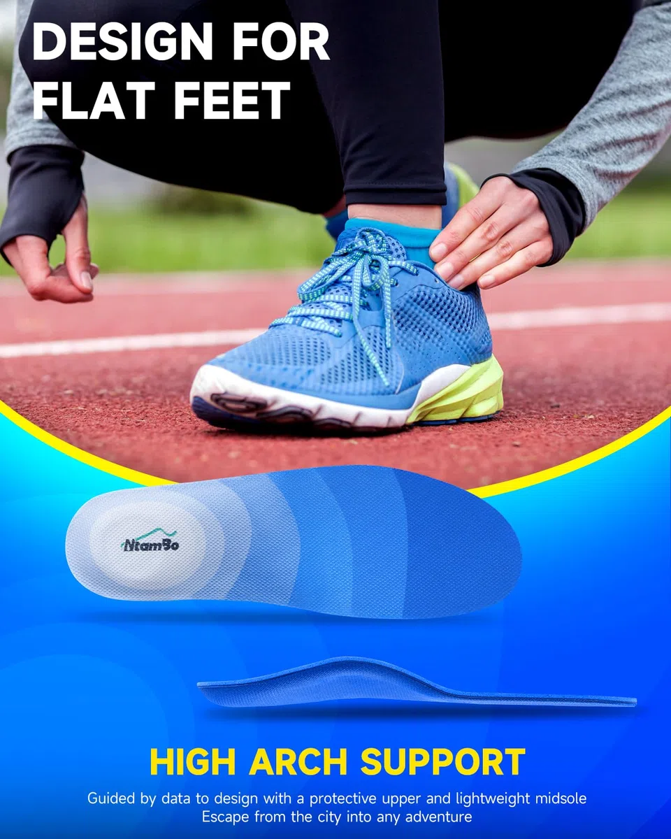 Plantillas profesionales para fascitis plantar, plantillas profesionales para aliviar el dolor, 250 libras + soporte dinámico, inserciones de liberación de pies planos para caminar durante mucho