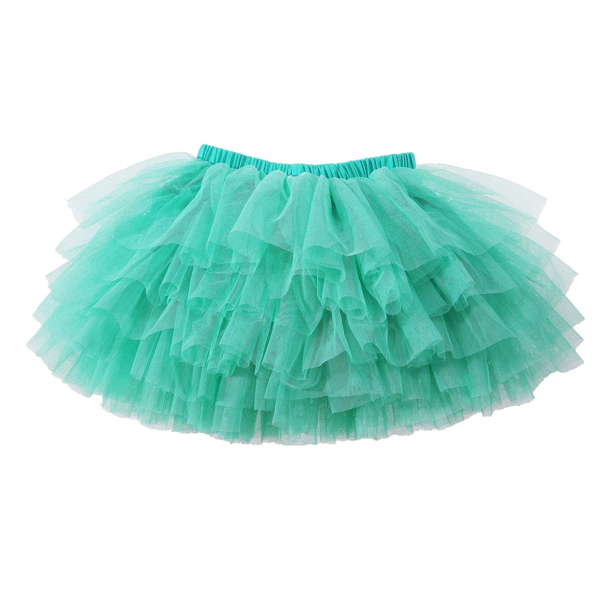 Falda tutú para bebé niña niño 6 capas Tulle faldas 1-8T - verde - 3-4 años