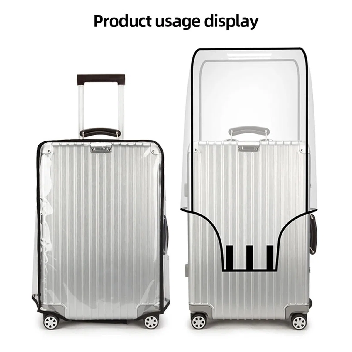 2 uds Funda Protectora for Equipaje de 18-30 Pulgadas Resistente a los arañazos Protector Viaje for Maleta con Ruedas Accesorios para Maletas(28inch)