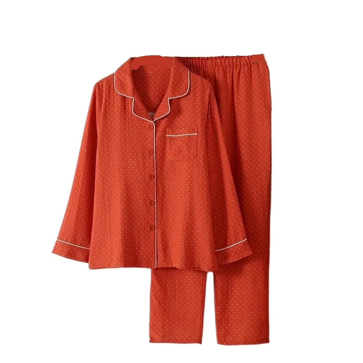 Conjunto De Pijama Mujer Conjunto de Pijamas Holgados y cómodos for Mujer, Ropa Fina for el hogar, Pantalones Largos de Manga Larga, algodón, Primavera y otoño(XL)