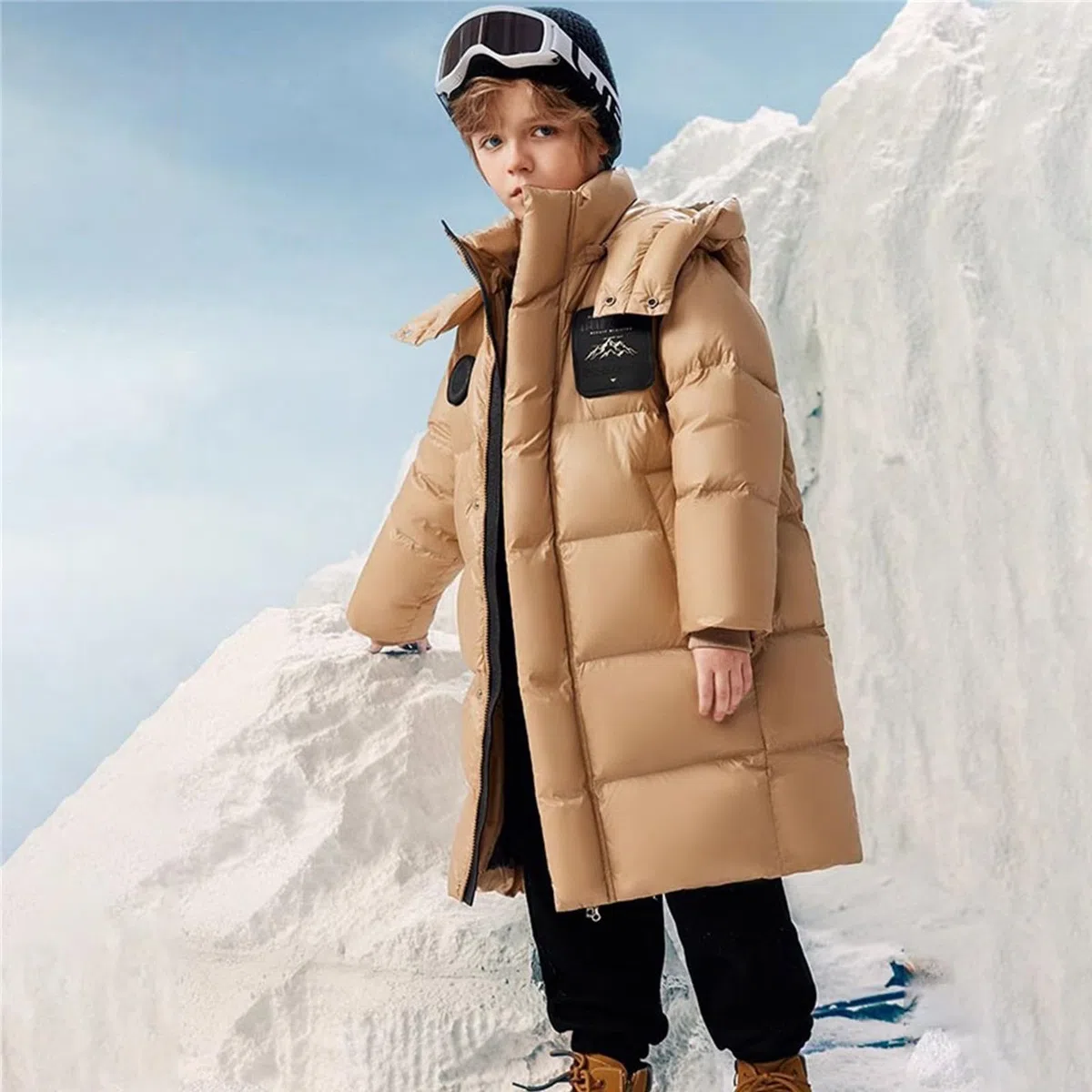 Generisch Abrigo de moda para niños y niñas, abrigo grueso, chaqueta de invierno acolchada, ropa para niños