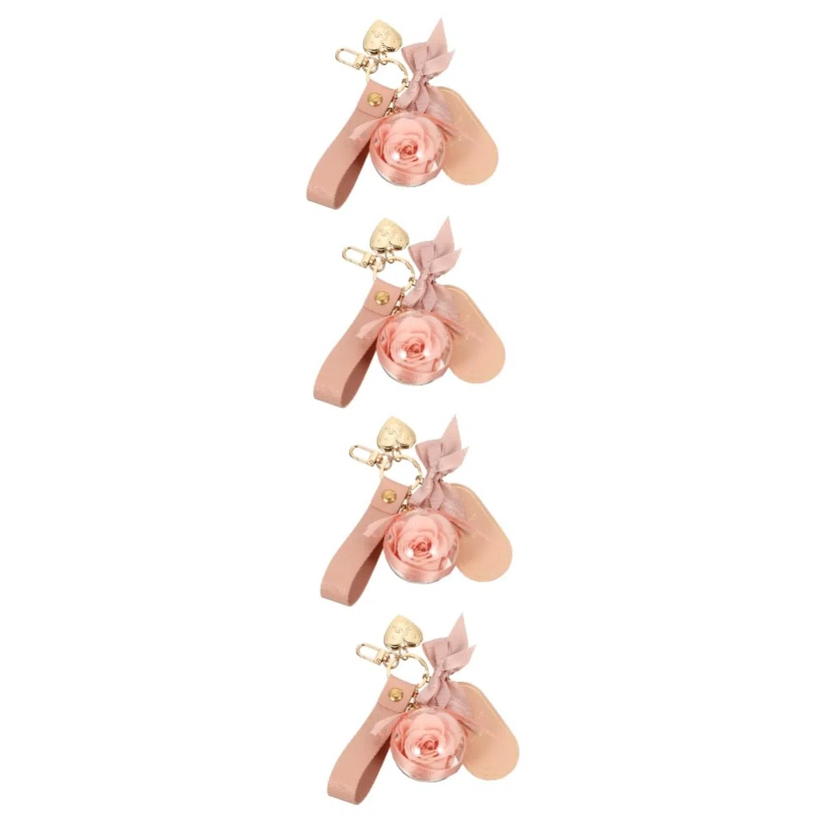 Holibanna Llavero Flor Preservada Cuentas De Números Flor Mochila Llavero Perlas De Margarita Correa De Perla Para Dije De Teléfono Telar Llaves Cadenas Felpa Paño Rosa