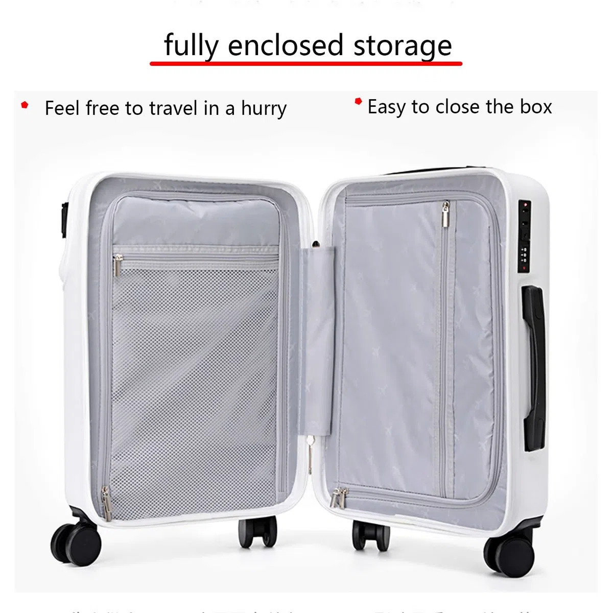 Equipaje de Mano (20 Pulgadas), Equipaje de Mano para Viaje, Maleta Multifuncional, con Puertos USB de Bolsillo para Laptop, 20in/22in/24in/26in (Color : 1, Size : 22 Inches)