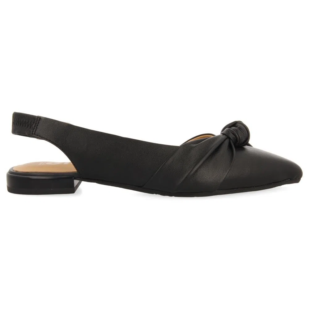 GIOSEPPO Bailarinas DESTALONADAS DE Piel Color Negro con Detalle DE Nudo para Mujer IBALLE
