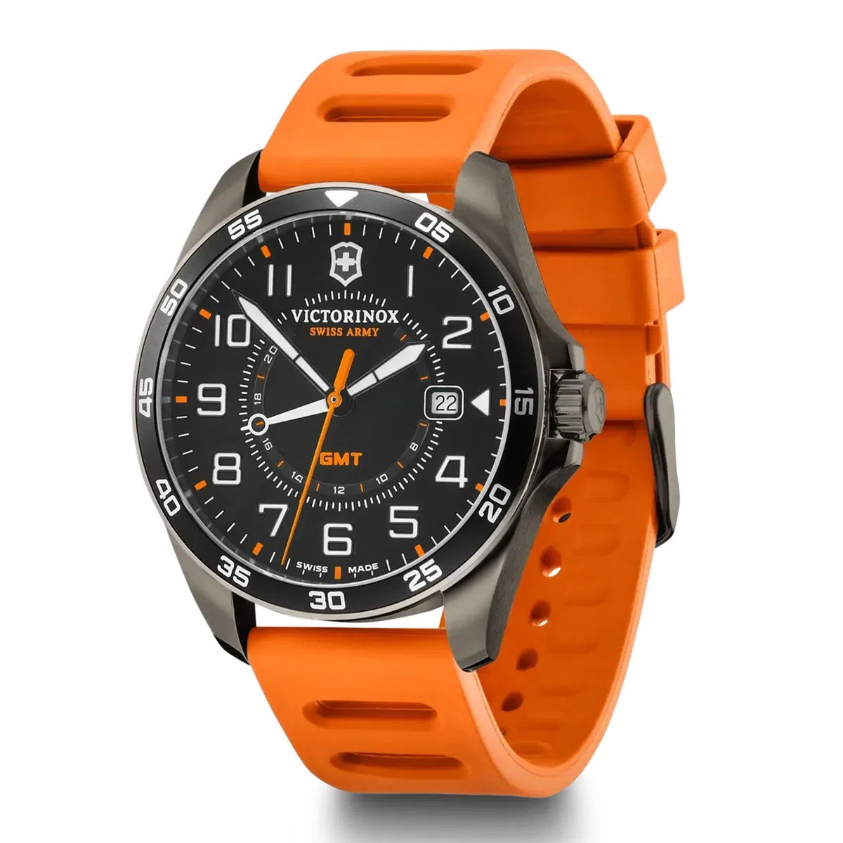 Victorinox FieldForce GMT Ø 42 mm Reloj de Pulsera de Hombre, Swiss Made, Cuarzo analógico, Sumergible hasta 100 m