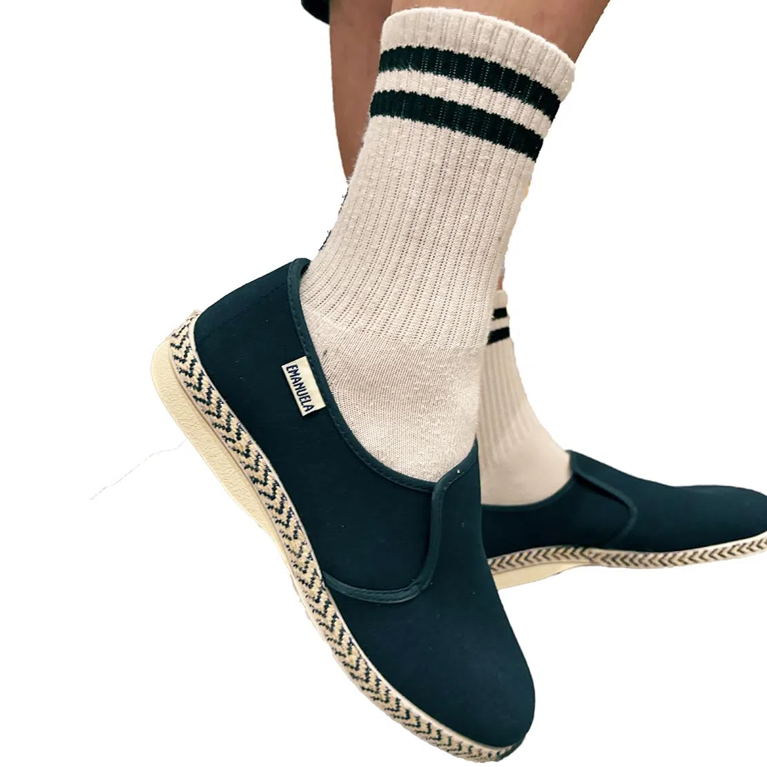 Emanuela - Zapatos mocasines ligeros para hombre, sin cordones, de verano, de tela, slipon de fácil ajuste, fabricado en Italia