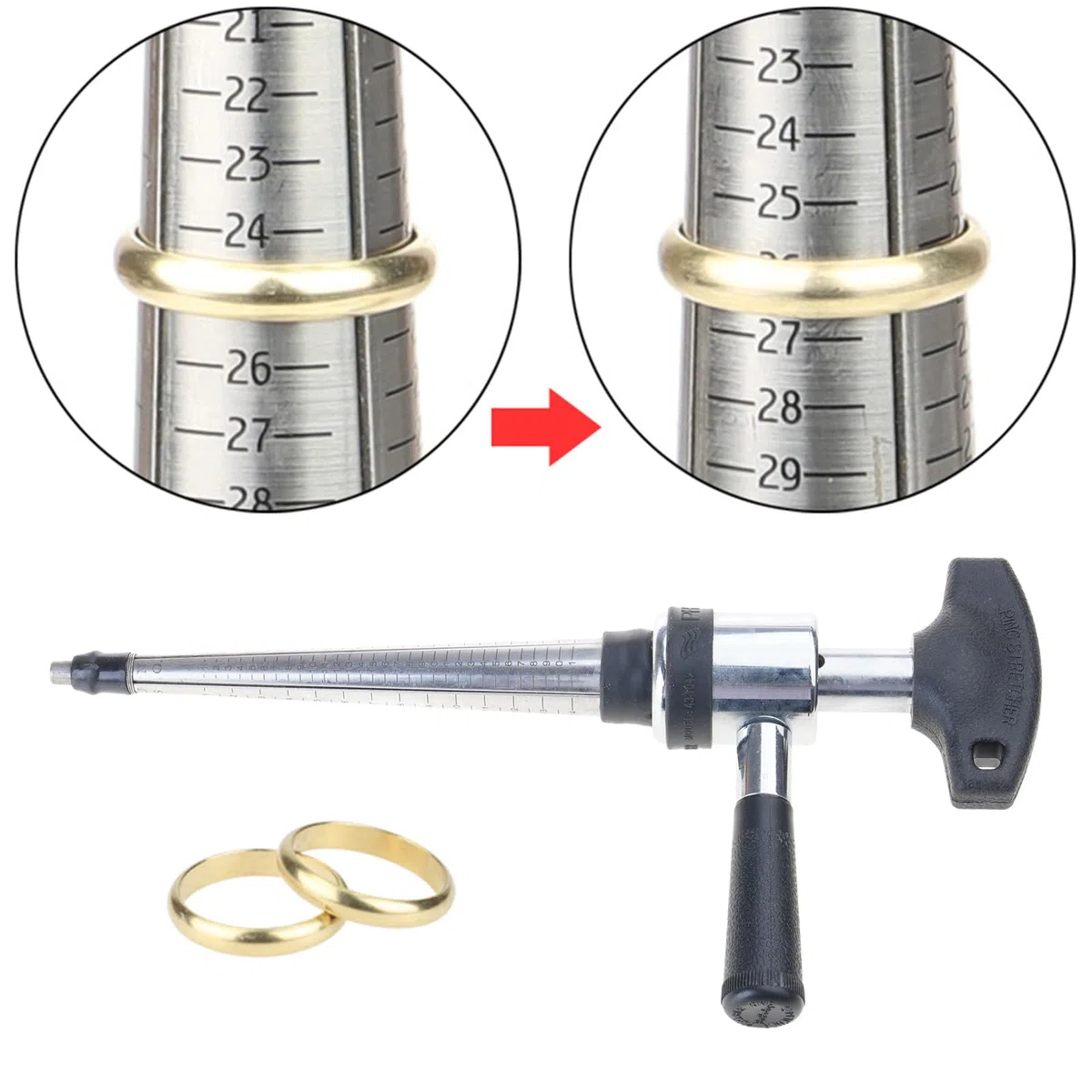 Modificador fácil de usar, solución de cambio de tamaño ajustable, anillos de aleación, reductor de ajuste para accesorios