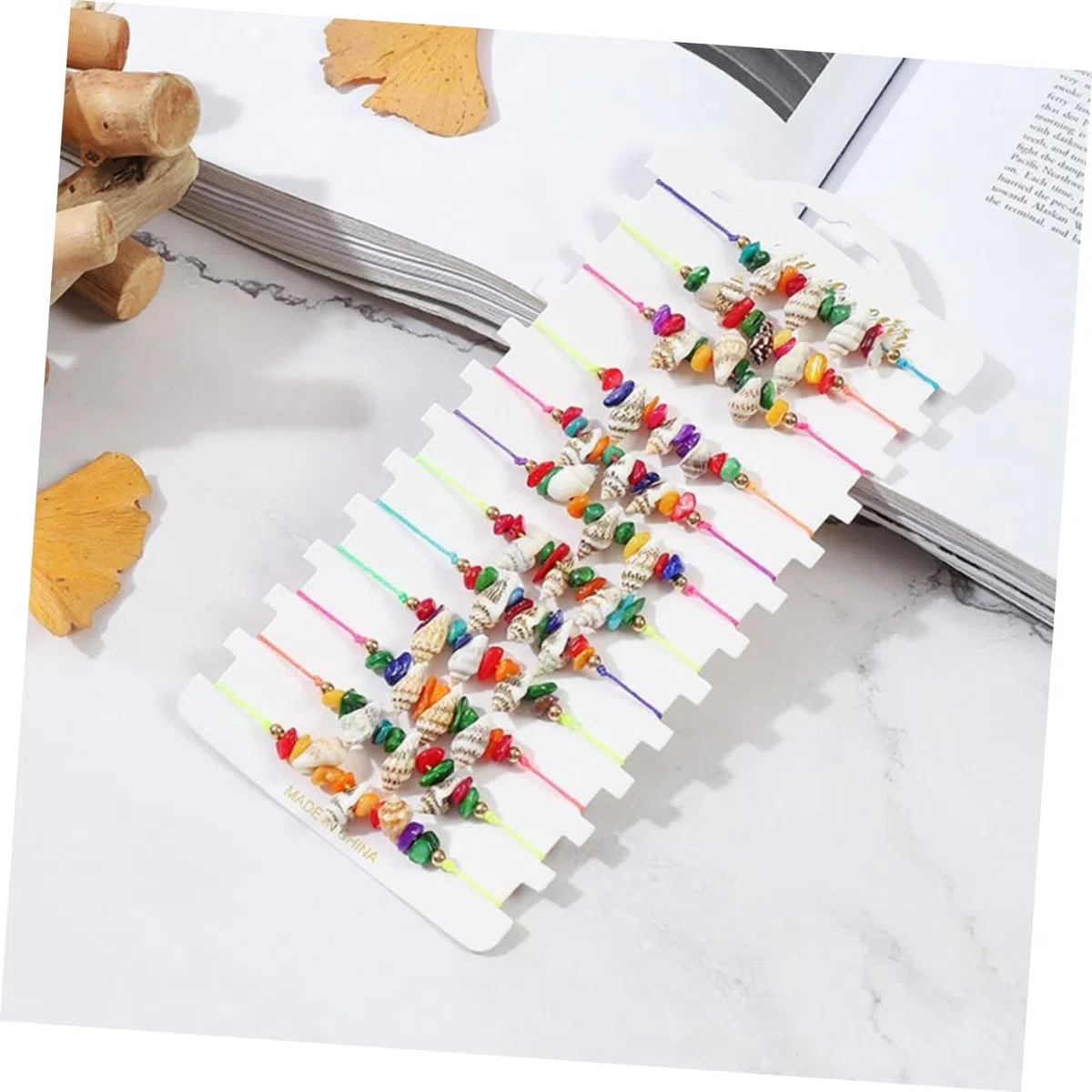 60piezas Pulsera De Conchas De Playa Para Mujer De Joyería Bohemia Ligera y Confortable Accesorios De Verano Para Tobilleras y Muñecas Para Especiales