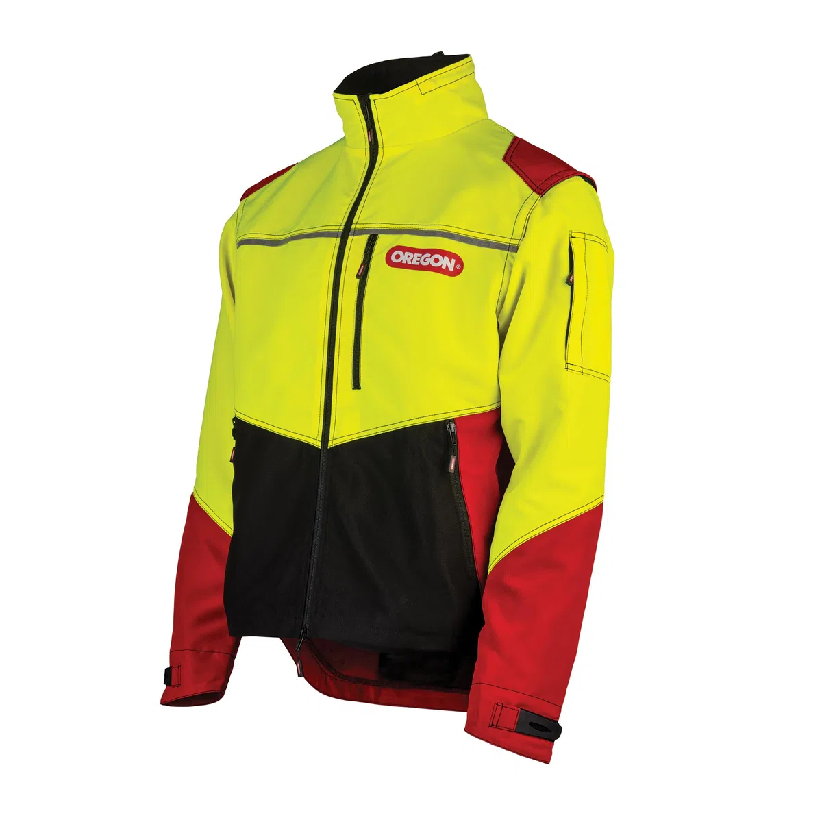 Oregon - Chaqueta Protect Pro Alta Visibilidad, Chaqueta EPI Profesional Resistente al Agua, Reflectante, con Tejido Elástico y Ventilación para Trabajos Forestales, Talla S