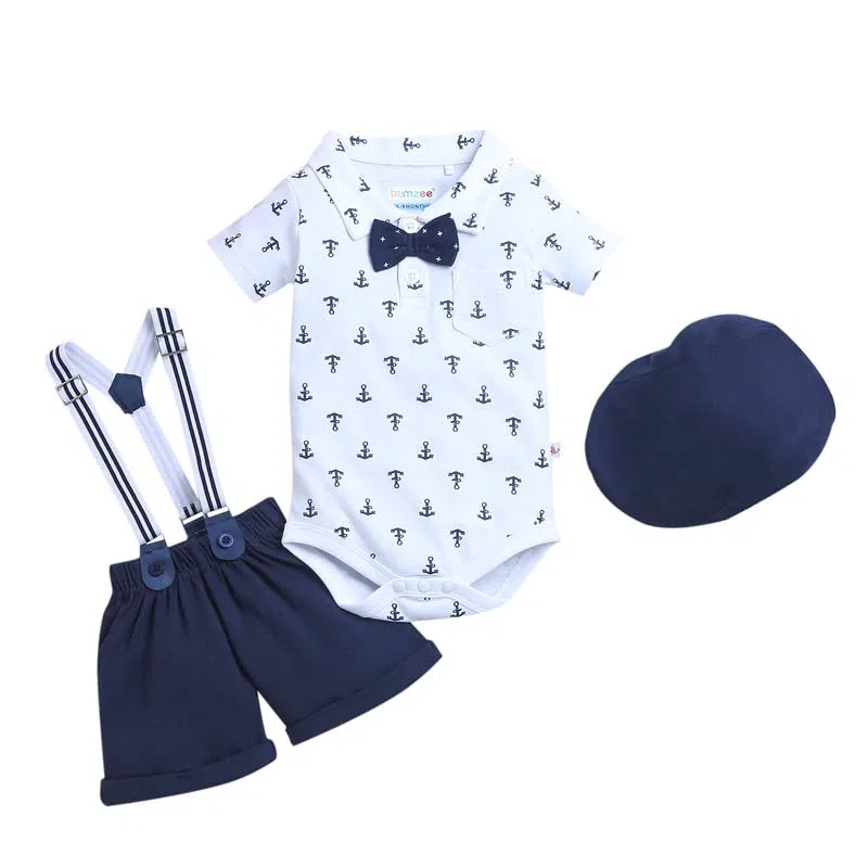 BUMZEE Body y pantalón corto de algodón estampado para niño