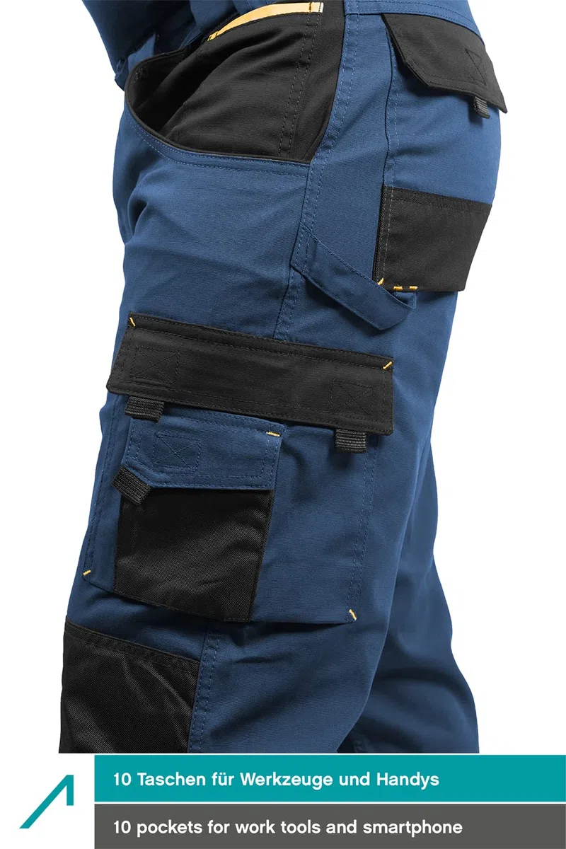 ACE Genesis Pro Pantalones de Trabajo Largos para Hombre - Pantalones Cargo de Trabajo para Hombre - Cintura elástica y Bolsillos en Las Rodillas