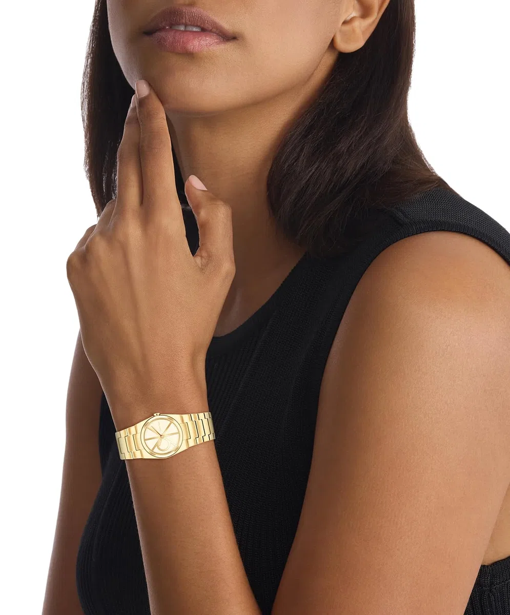 Calvin Klein Reloj De Movimiento De Cuarzo De Dos Manecillas para Mujer Collectión CK Unite con Correa de Acero Inoxidable - Disponible en versión Oro o Plata