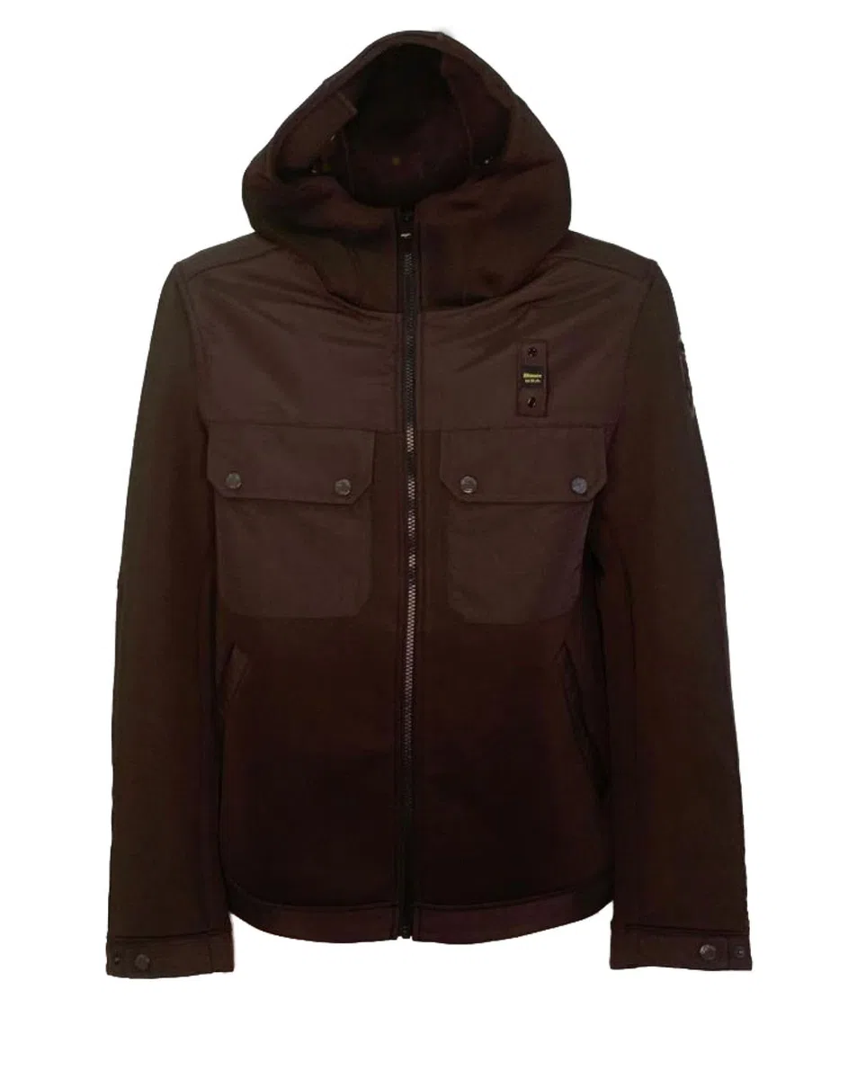 Blauer Felpa Aperta Cappuccio, Sudadera con Capucha Hombre, Java Marrone,