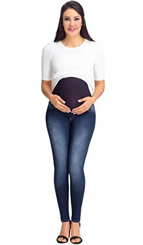 L.O.W.L.A SHAPEWEAR Jeans de maternidad de talle alto para mujeres embarazadas | Pantalones Maternos