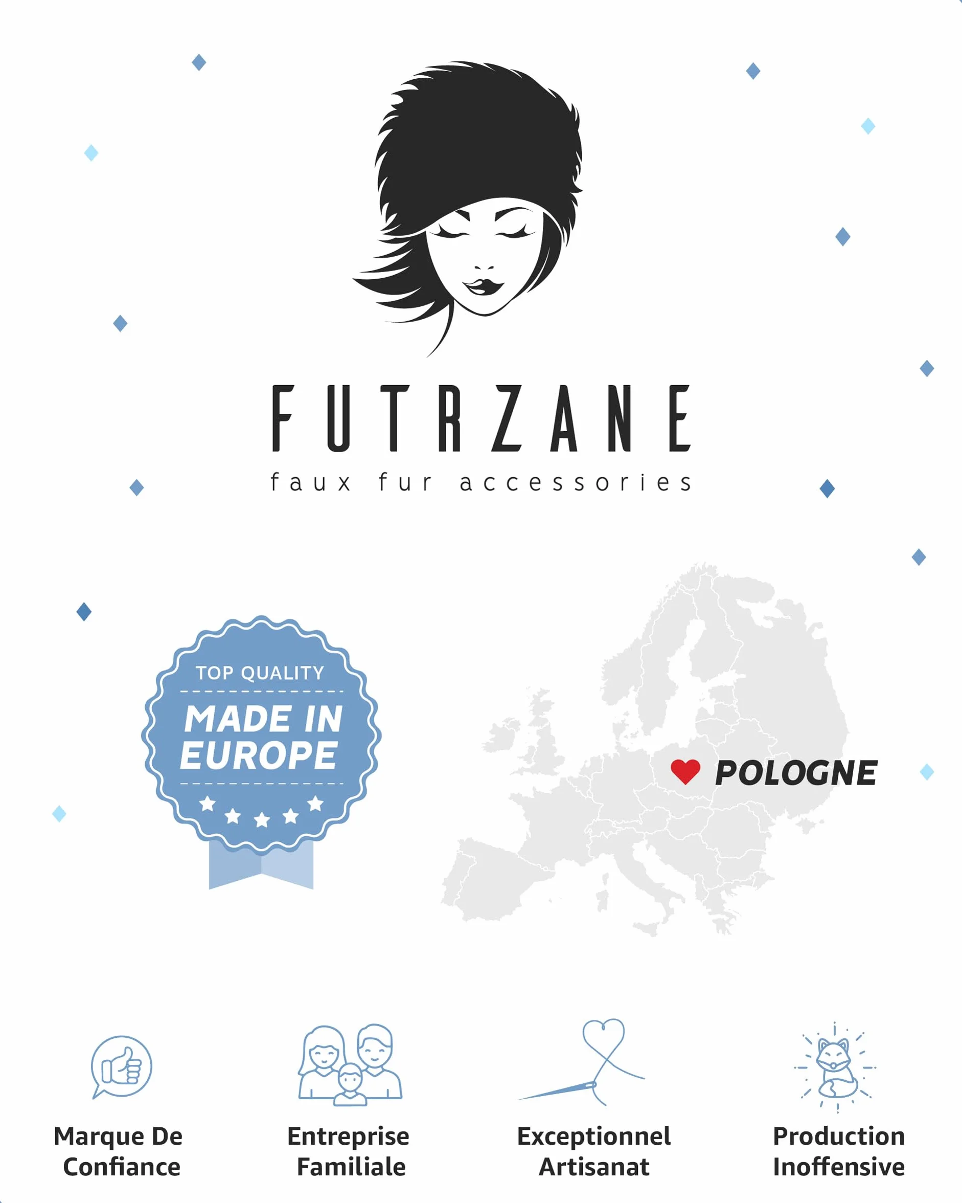Futrzane Siberian Gorro Mongol - Sombrero con Cuero y Piel Sintetica para Mujer