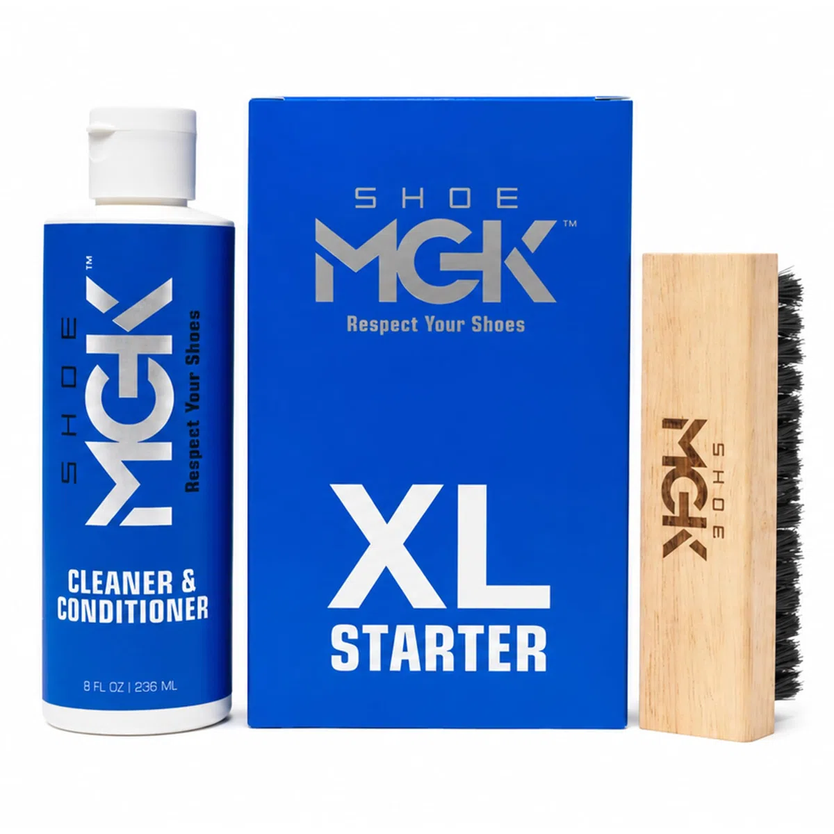 SHOE MGK Kit de limpieza de zapatos para limpiar zapatillas, ante, malla, cuero, blanco y lona. ¡Kit de limpieza de zapatillas todo en uno para todo el calzado!