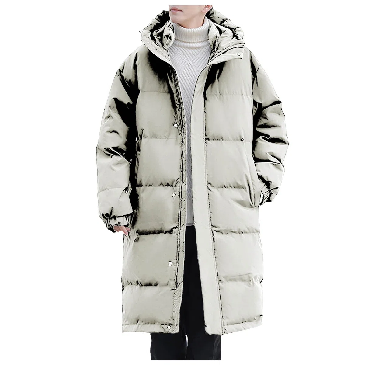 Genérico Plumifero Pluma Hombre, Abrigo Hombre Casual,Chaqueta Informal De AlgodóN con Capucha De Longitud Media Y CáLida para Hombre De Newhigh Street