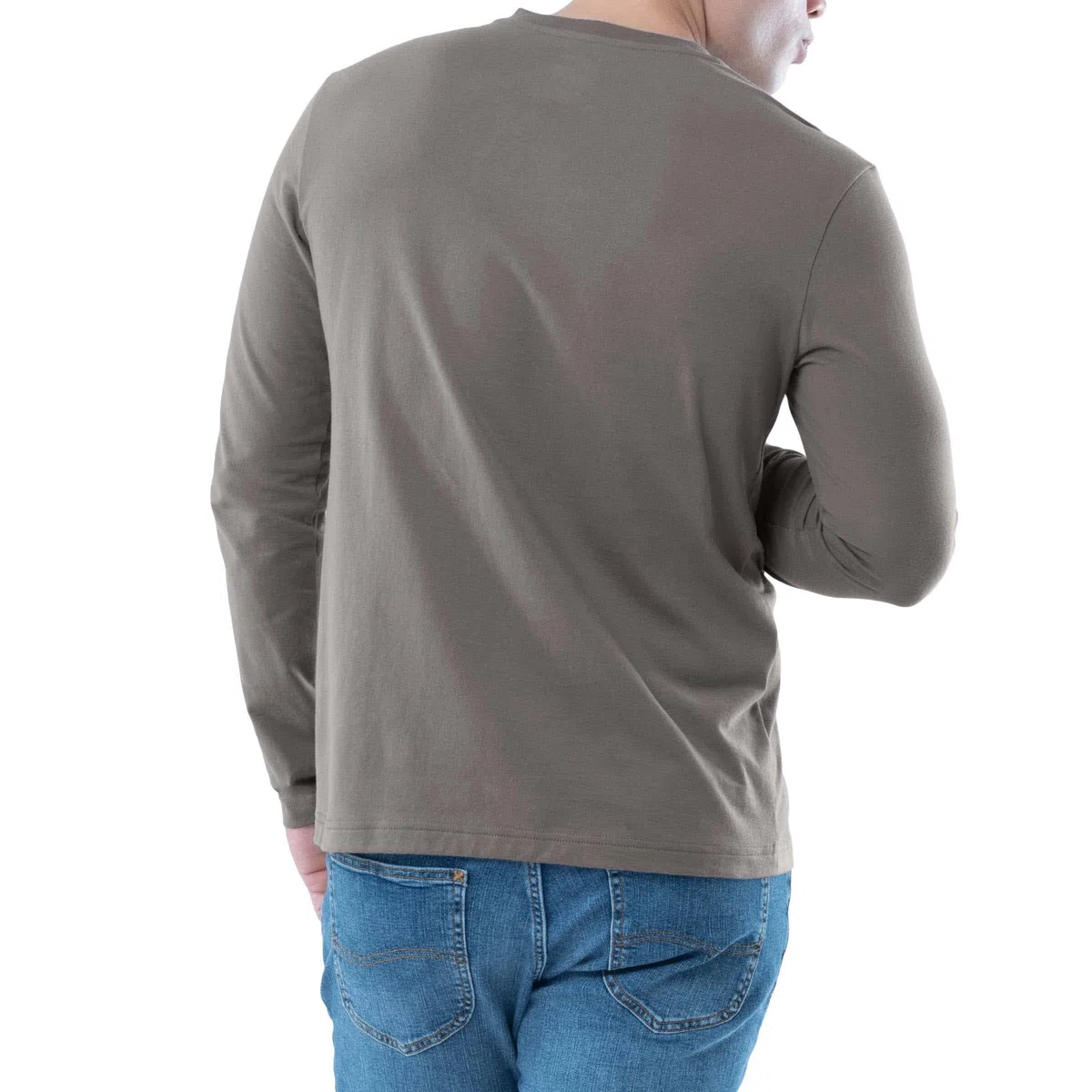 Lee Camiseta Henley de Manga Larga de Algodón Lavado Suave Camisa Henley Hombre