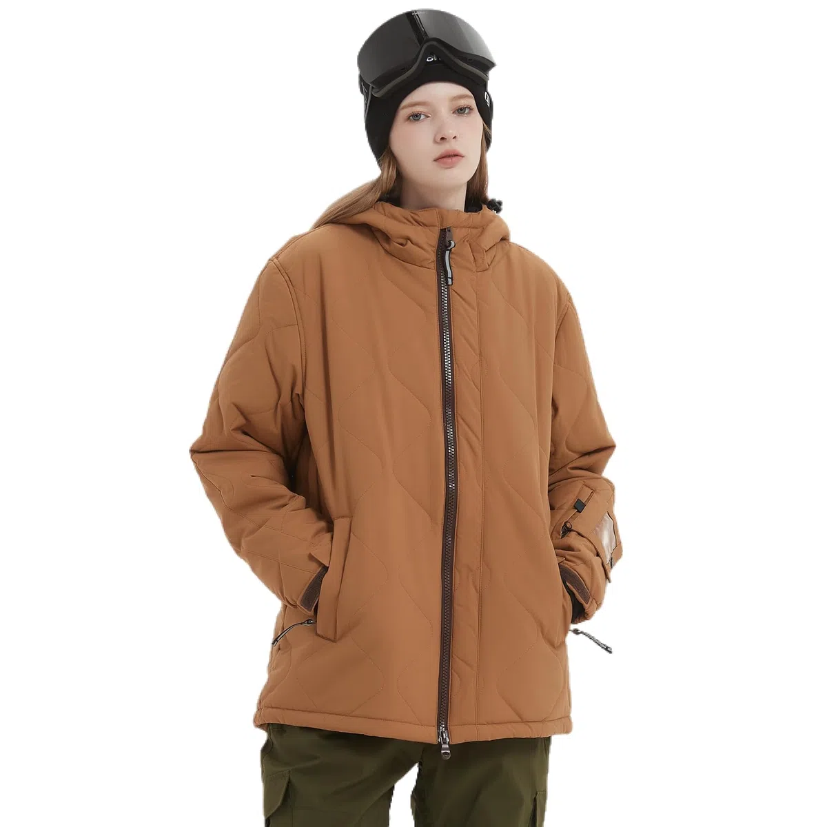 Bluemagic Chaqueta de Esquí Cálida para Mujer, Chaqueta con Capucha para Nieve, Ropa Térmica de Invierno para Exteriores, Abrigo Transpirable Cálido a Prueba de Viento