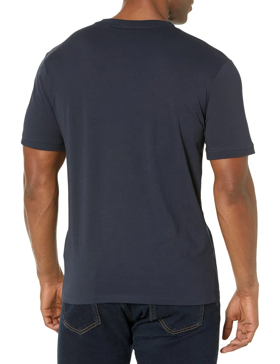 HUGO Ribbed Crew Neck Regular Fit Center Logo T-Shirt Camiseta Hombre