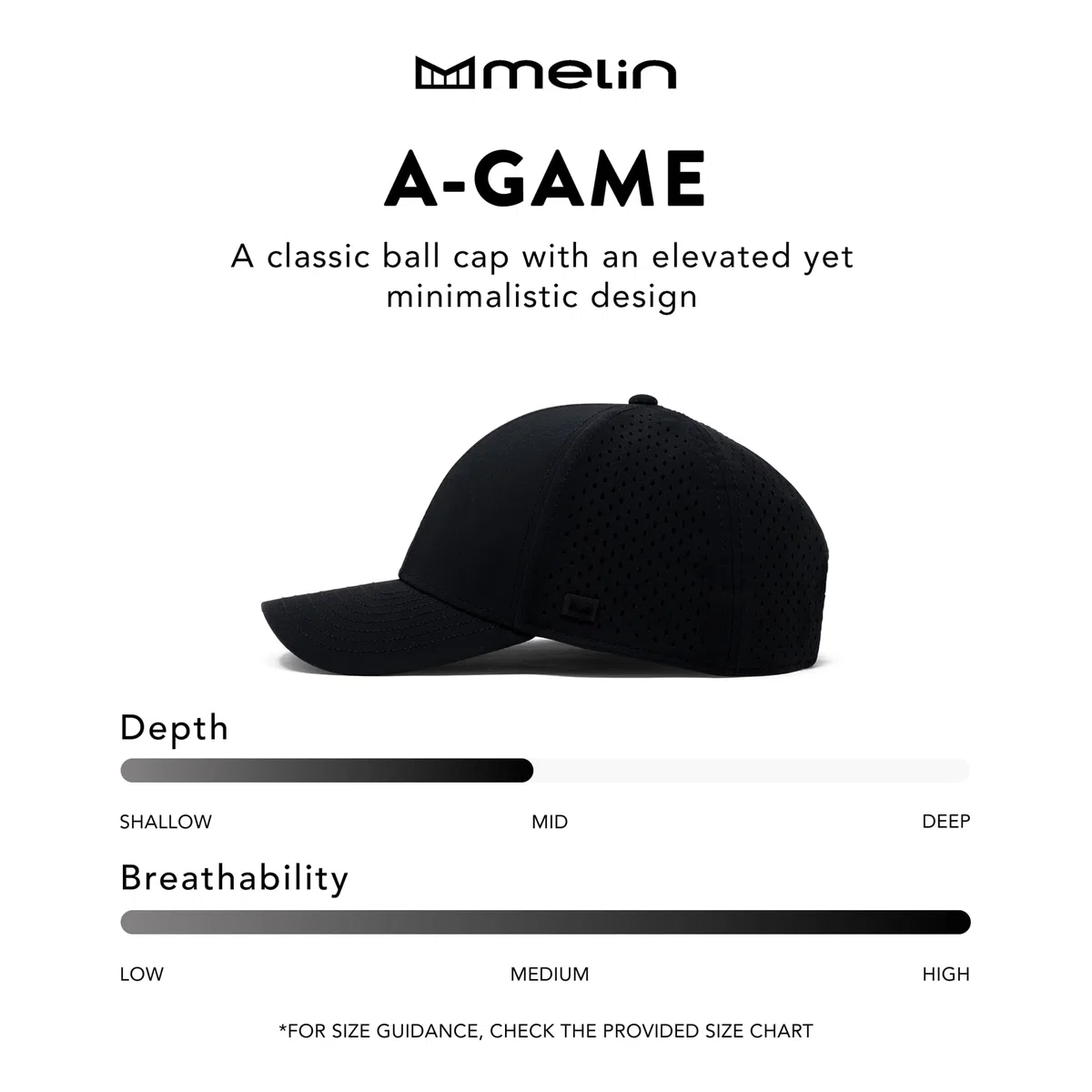 melin A-Game Hydro - Gorras de béisbol de rendimiento para hombre, resistentes al agua, ajustadas, para hombres y mujeres, para golf, correr o entrenar, talla S, Caqui, Small