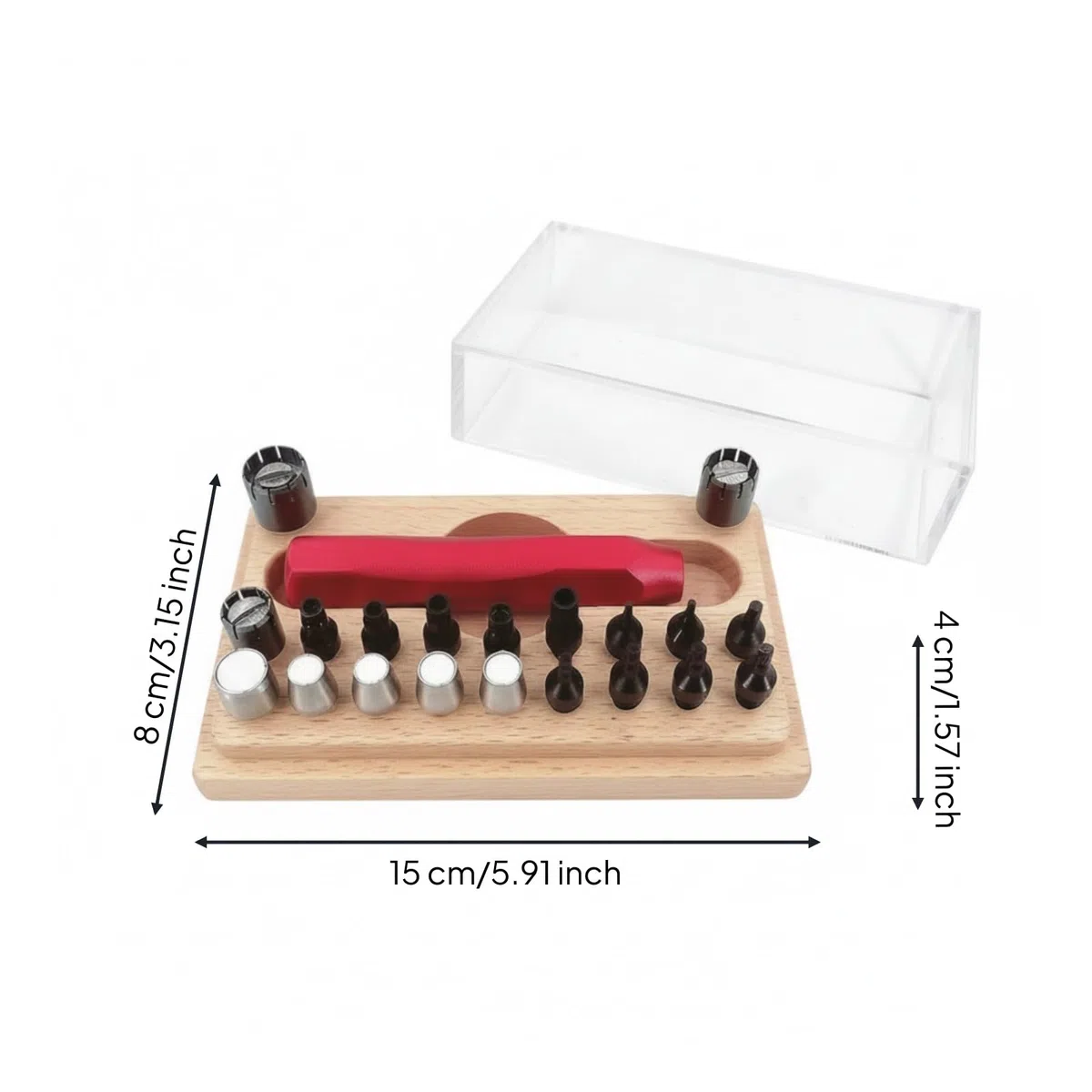 Abridor Relojes con Base Profesional Kit Reparación Relojes Intercambiables stornillador con Mango para Relojeros, Principiantes