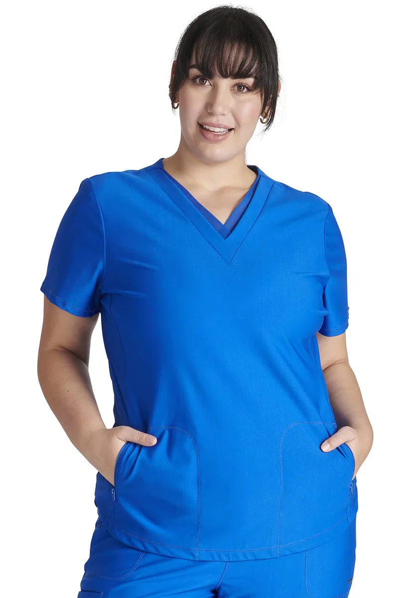 Cherokee Form CK843 - Camiseta quirúrgica para mujer con cuello en V