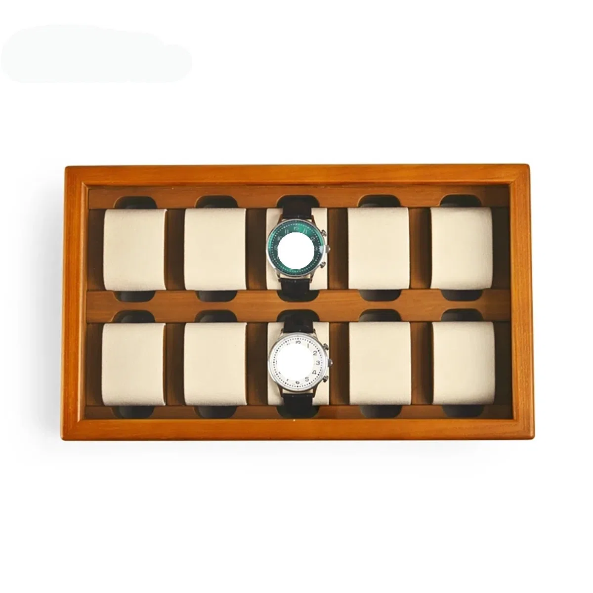 Caja para Relojes de Madera Maciz Caja Organizadora De Joyas Madera 6/10 Rejillas