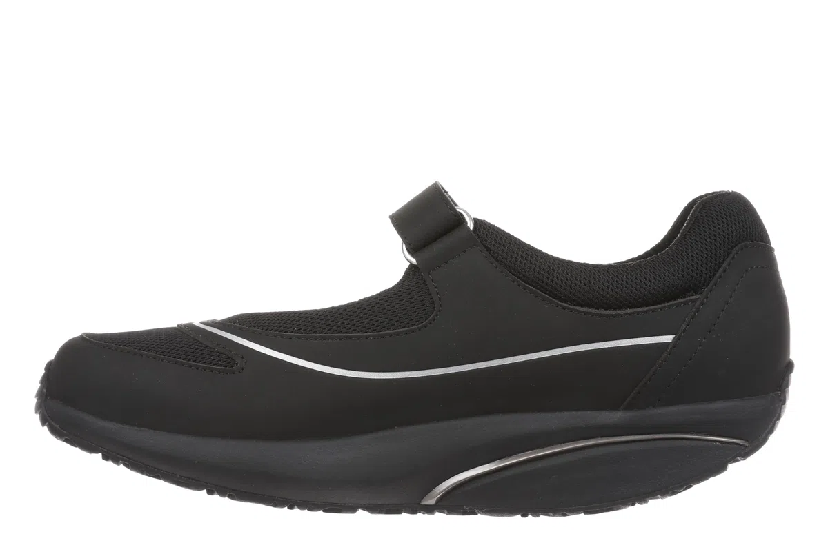 MBT BARIDI 2 Bailarinas de Mujer Estilo Deportivo. Zapatos para Caminar Anatómicos y Cómodos. Calzado Fisiológico Confort y Estabilidad con Suela Curva. Manoletinas Casual con Velcro