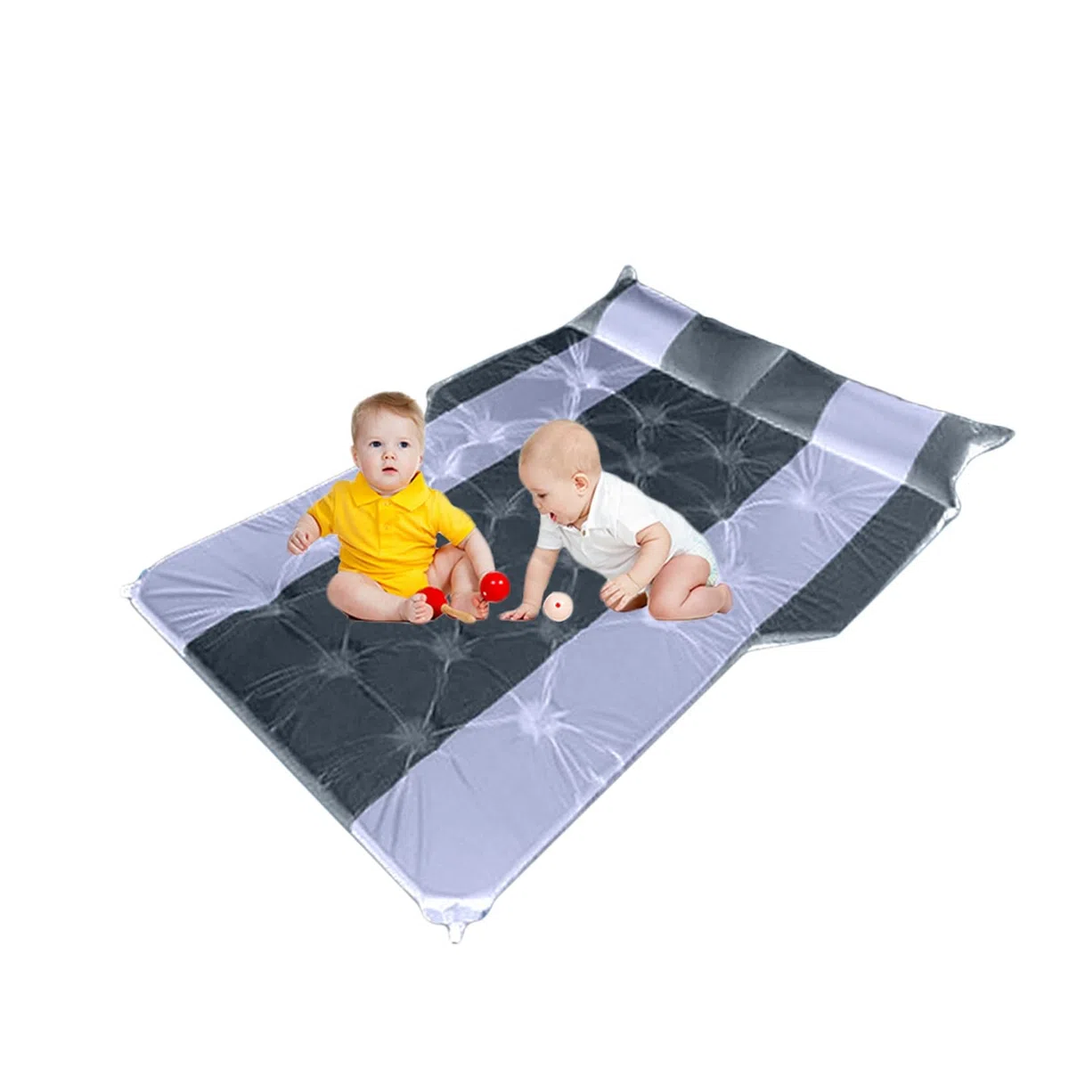 Equipo de camping para coche, accesorio portátil de viaje por carretera, colchón de asiento trasero de coche, para vehículos, remolque, RV, sedán, camioneta, camping, patio trasero, picnic al aire