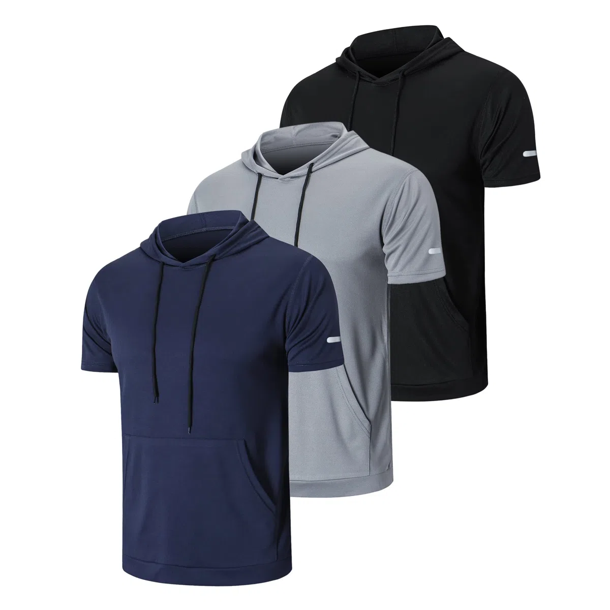 frueo Paquete de 1/3 camisetas de entrenamiento para hombre, secado rápido, absorben la humedad, manga corta, camisetas atléticas de malla