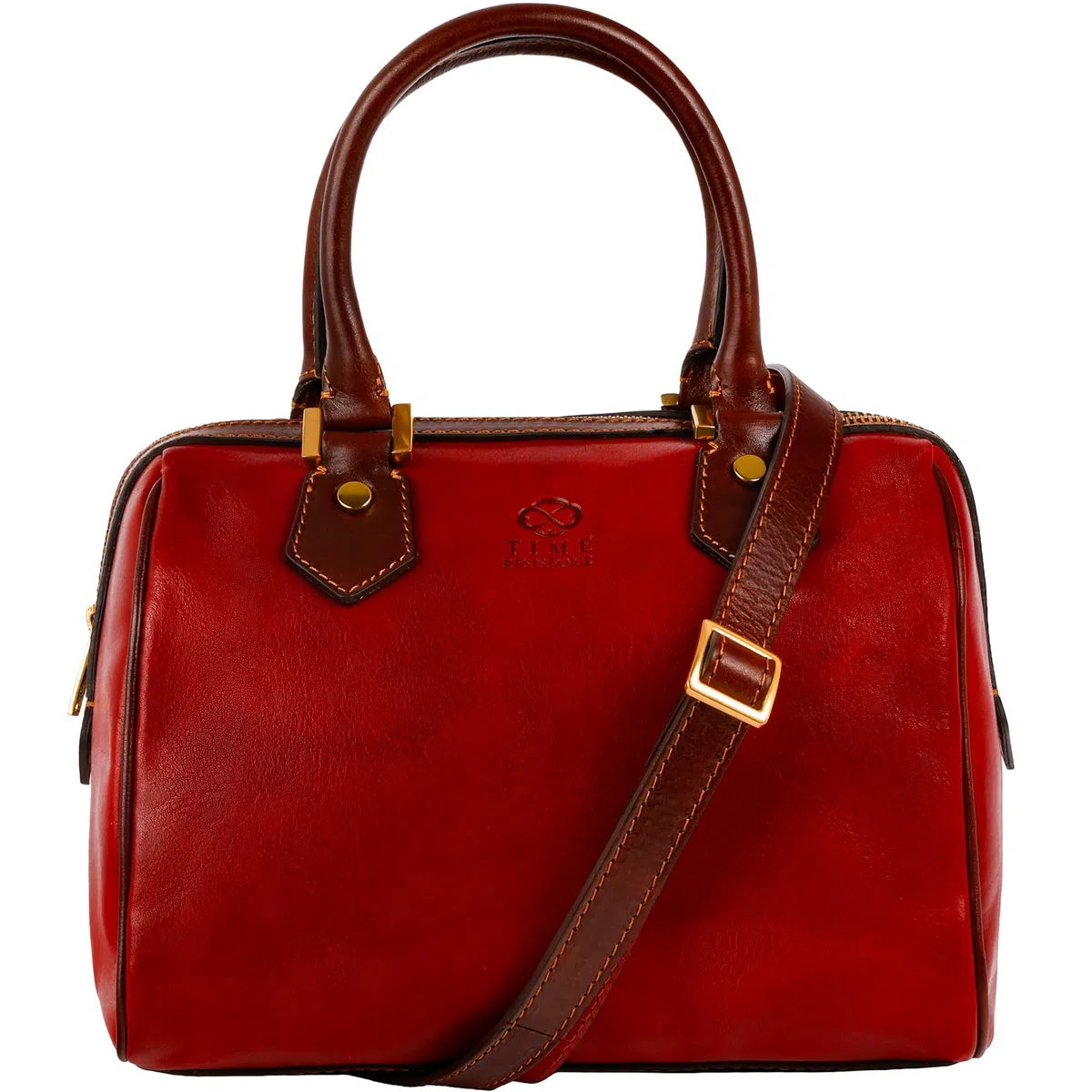Time Resistance Bolso de Mano para Mujer de Piel - Hecho a Mano en Italia - Bolso Ideal para Todos los Días o para Ocasiones Especiales