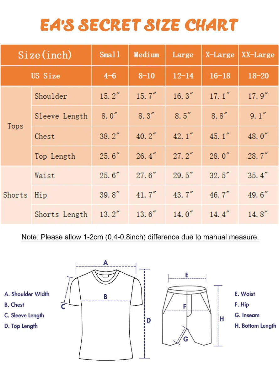 EA'S SECRET Conjunto de pijama para mujer, 100 % algodón, suave, manga corta, con botones, ropa de dormir de verano, tallas S-XXL