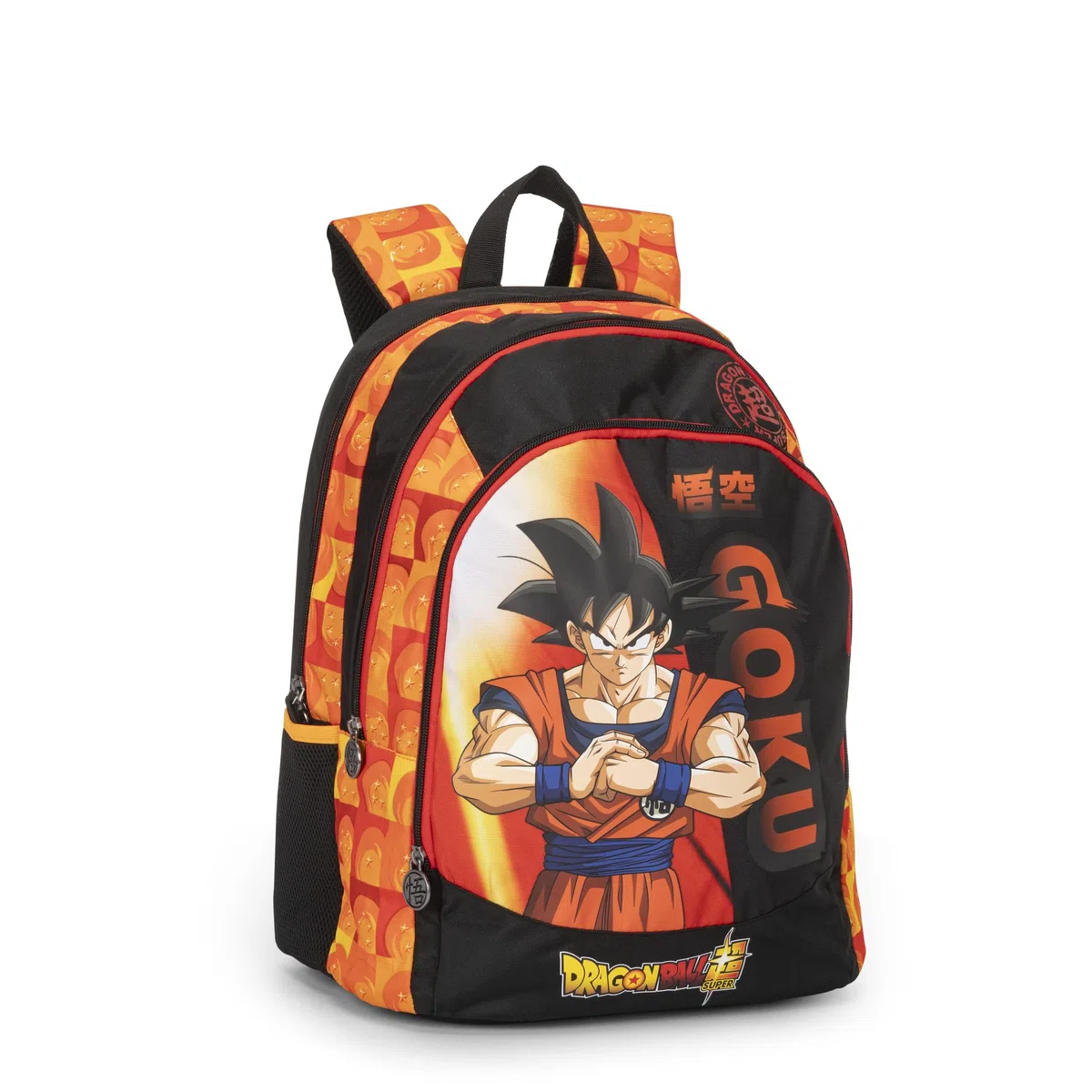 Dragon Ball - Mochila escolar sin ruedas oficial, Dragon Ball, con 2 amplios espacios centrales, amplio bolsillo frontal, correas ajustables y acolchadas, parte trasera y fondo termoformados, 32 x 43