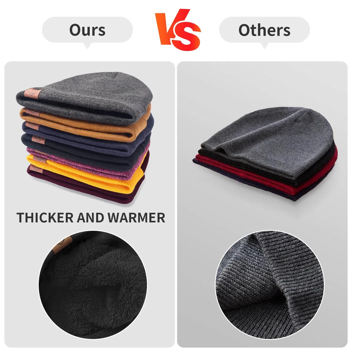 OZERO Gorro Beanie, Gorro de Punto para Hombre y Mujer