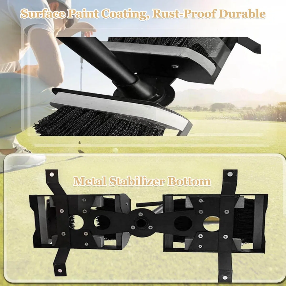 Cepillo Limpiador De Botas Para Exteriores, Cepillo Para Botas Para Suelo, Elimina Hasta El 98,6 % De Las Manchas Con Cepillo Doble De Doble Cara, Ideal Para Granjas, Jardines, Obras, Campos De Golf