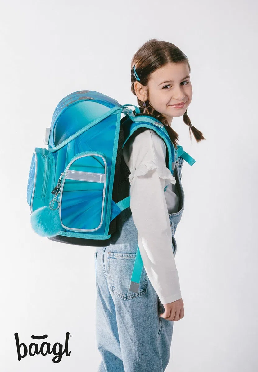 Baagl Juego de 3 mochilas escolares Ergo para 1ª clase, mochila ergonómica para escuela primaria con correa para el pecho, mariposa, Juego de mochila escolar