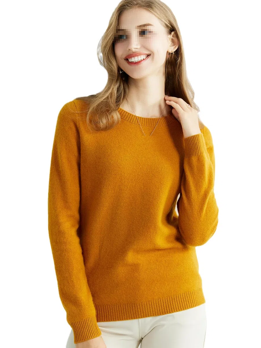 Vogrtcc Suéteres De Punto para Mujer Jerséis con Cuello Redondo De Lana De Cachemira Jerséis Top