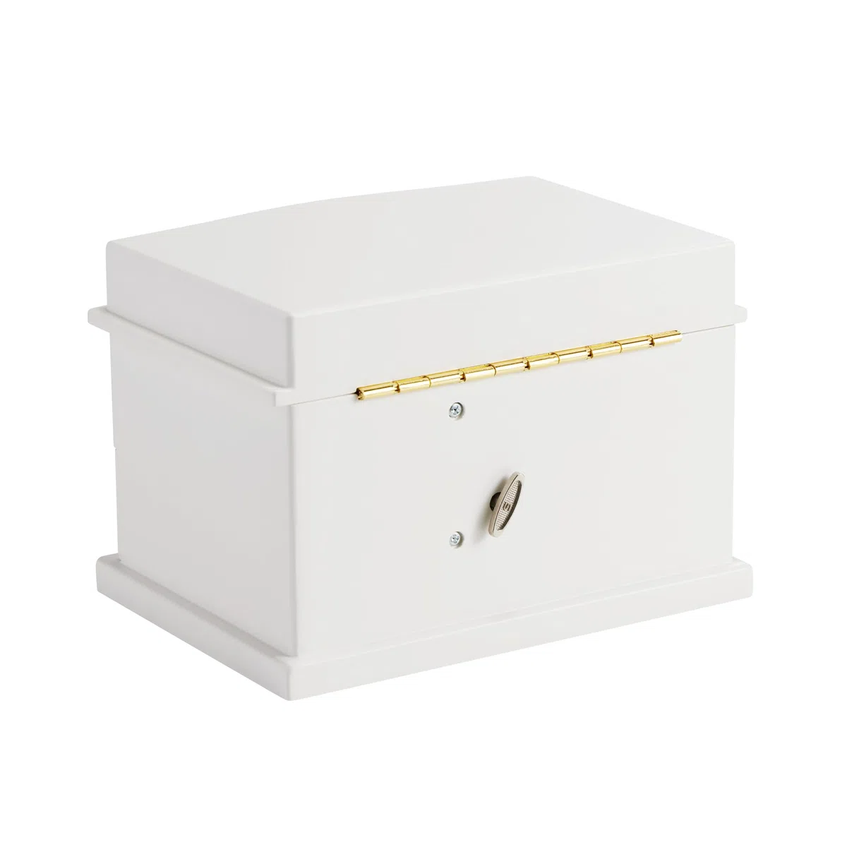 Joyero musical de bailarina con espejo para niñas, caja de música para almacenamiento de joyas para niños (blanco-L)