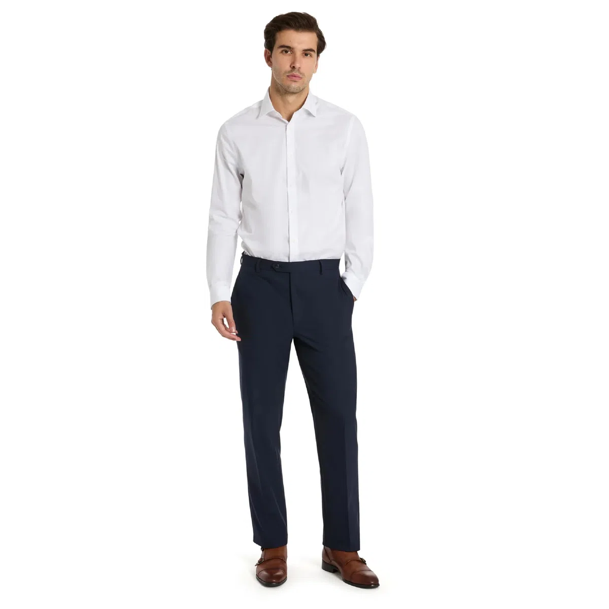 Michael Kors Solid Classic Pants Pantalones de Traje para Hombre