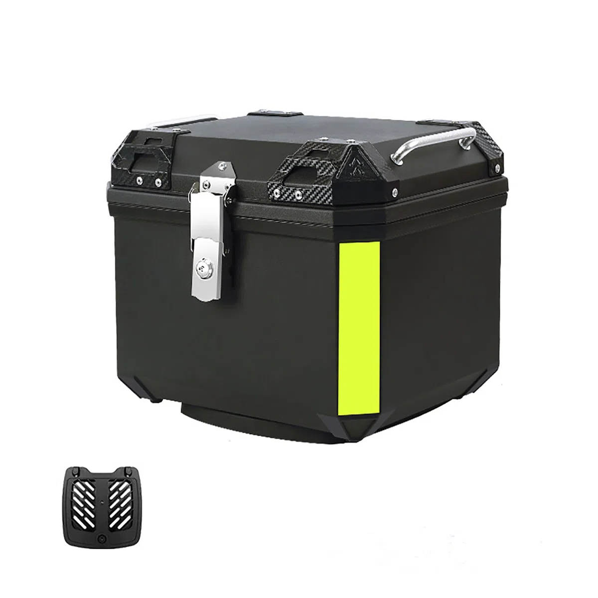 Baúl de Moto con Cierre de Seguridad, Resistente al Agua, Cierre rápido, Accesorios universales para Moto, Adecuado para Guardar Cascos y Equipaje Grande 45L Black