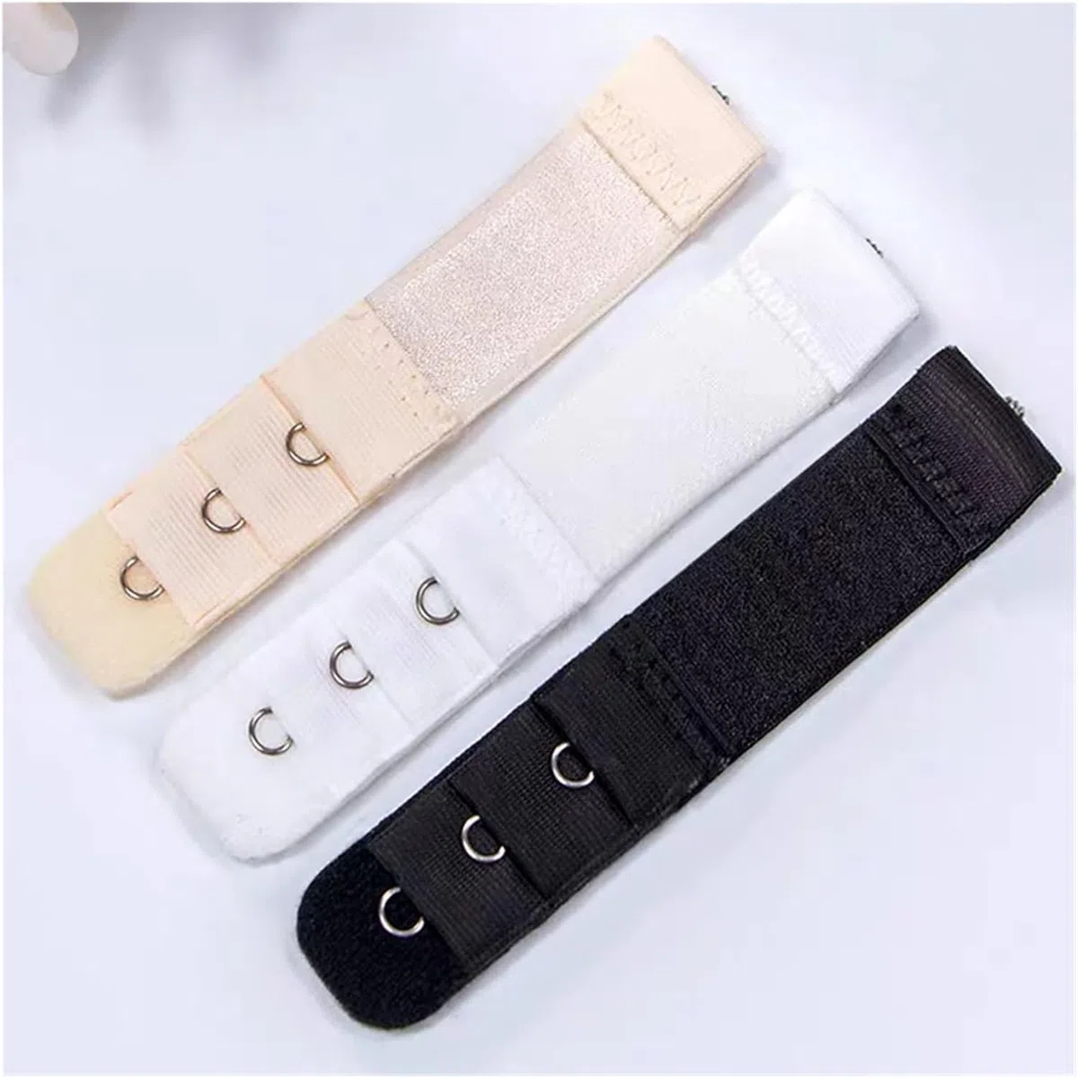 Sujetadores seguros, extensores versátiles, cierres giratorios, 1 fila y 3 ganchos, extensor de brasier, cierre de nailon, extensión de ropa interior, Beige1, 3Pc