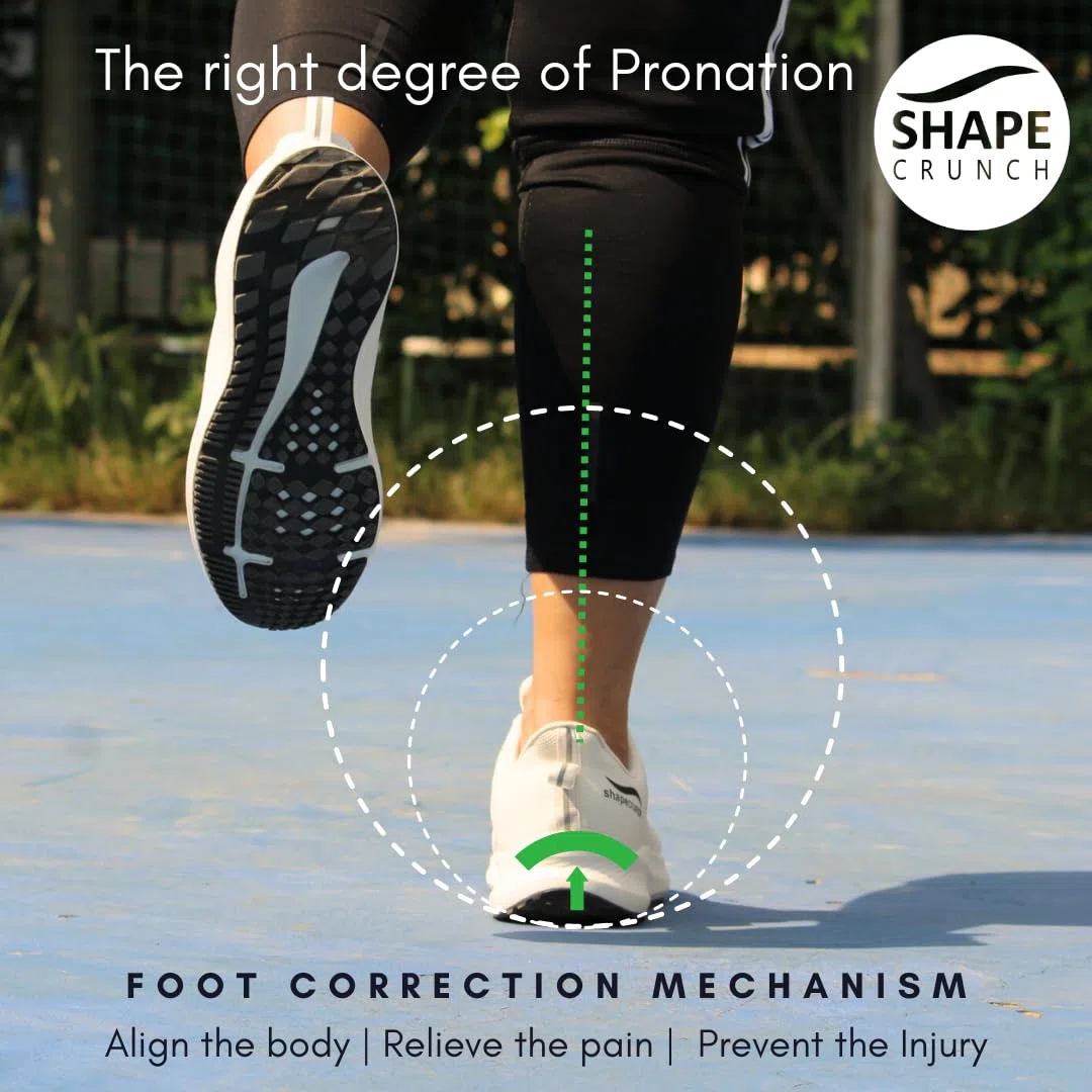SHAPECRUNCH Zapatos de soporte de arco con plantillas acolchadas suaves para mujer para caminar y correr, cómodos y elegantes
