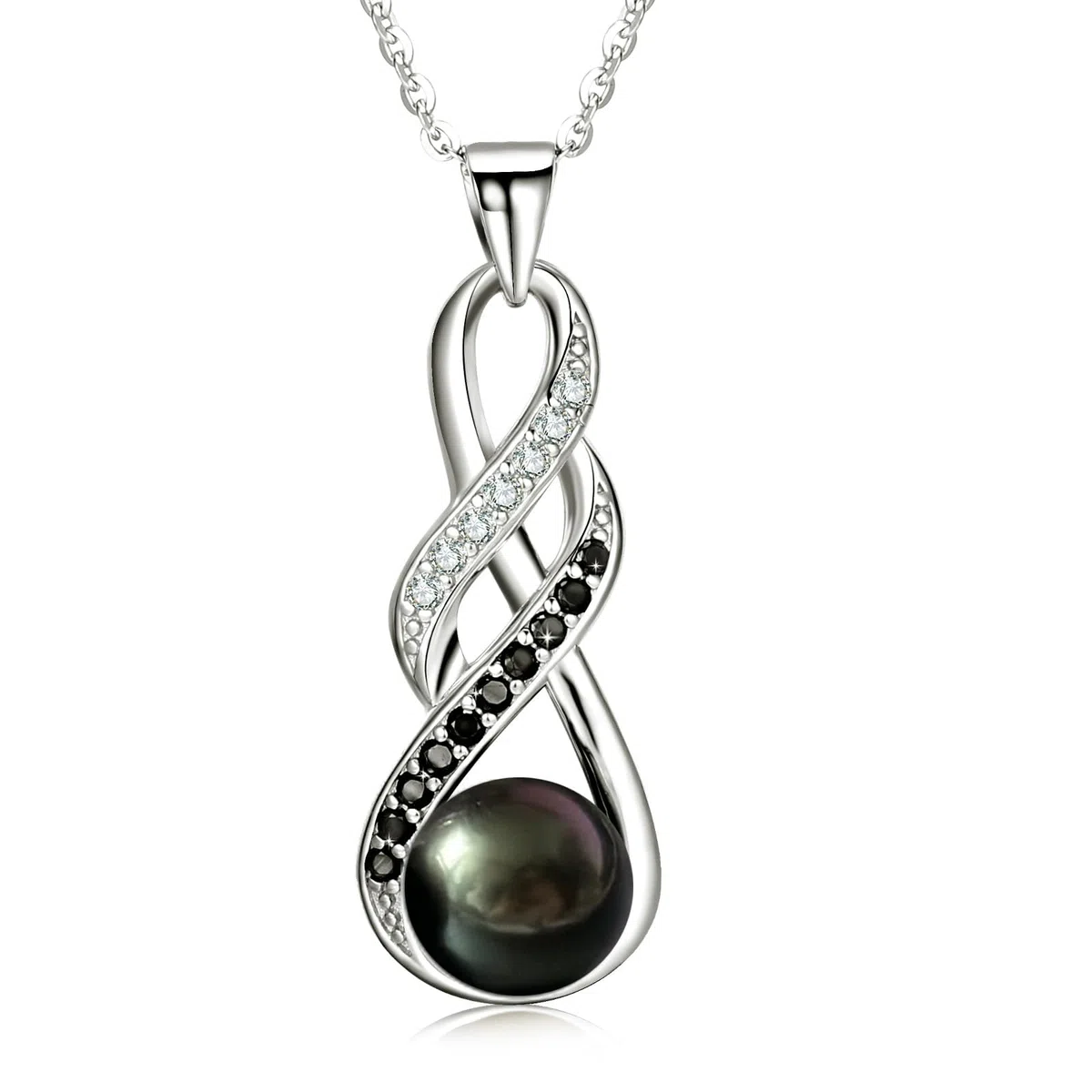 Regalos para aniversario de esposa, collar de perlas negras de Tahití, regalo para mujeres, bodas, cumpleaños, día de la madre, regalos para mamá, novia, día de San Valentín, Navidad,