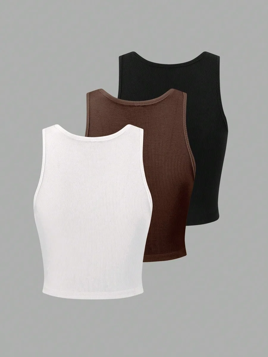 Toochki Camiseta corta para mujer, camiseta deportiva deportiva estilo occidental, informal, de algodón, paquete de 3 unidades