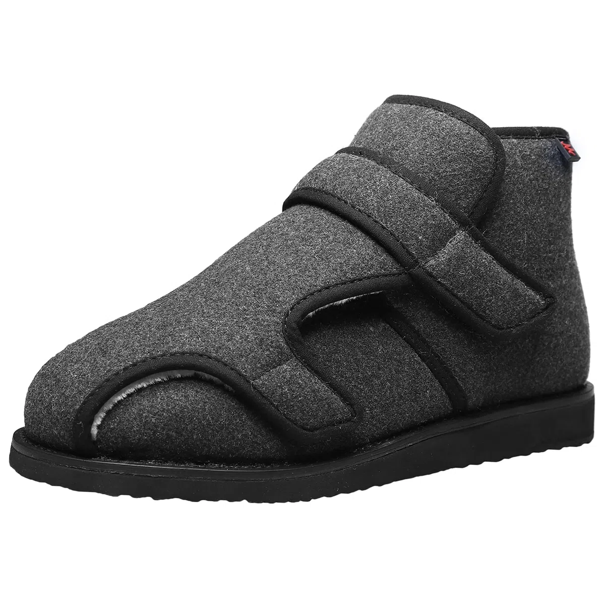 Zapatos para Diabéticos para Hombre Zapatillas Hinchadas con Edema Ajustable Botas De Algodón De Invierno Cálidas Y Gruesas Antideslizantes Autoadhesivas