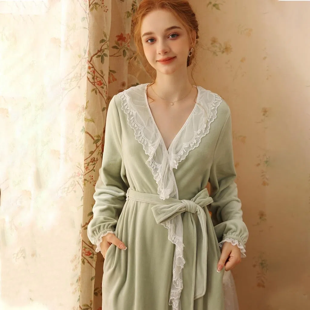 Albornoces para Mujer, Albornoz De Lana De Invierno, Albornoces De Baño Suaves Y Cálidos, Bata De Toalla con Faja para Baño, SPA, Ducha, Casa