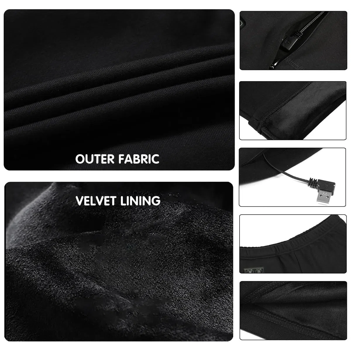 Ropa Interior térmica eléctrica USB para Hombre, Conjunto de Ropa Interior calefactable de 28 Zonas, Calzoncillos Largos para Clima frío.