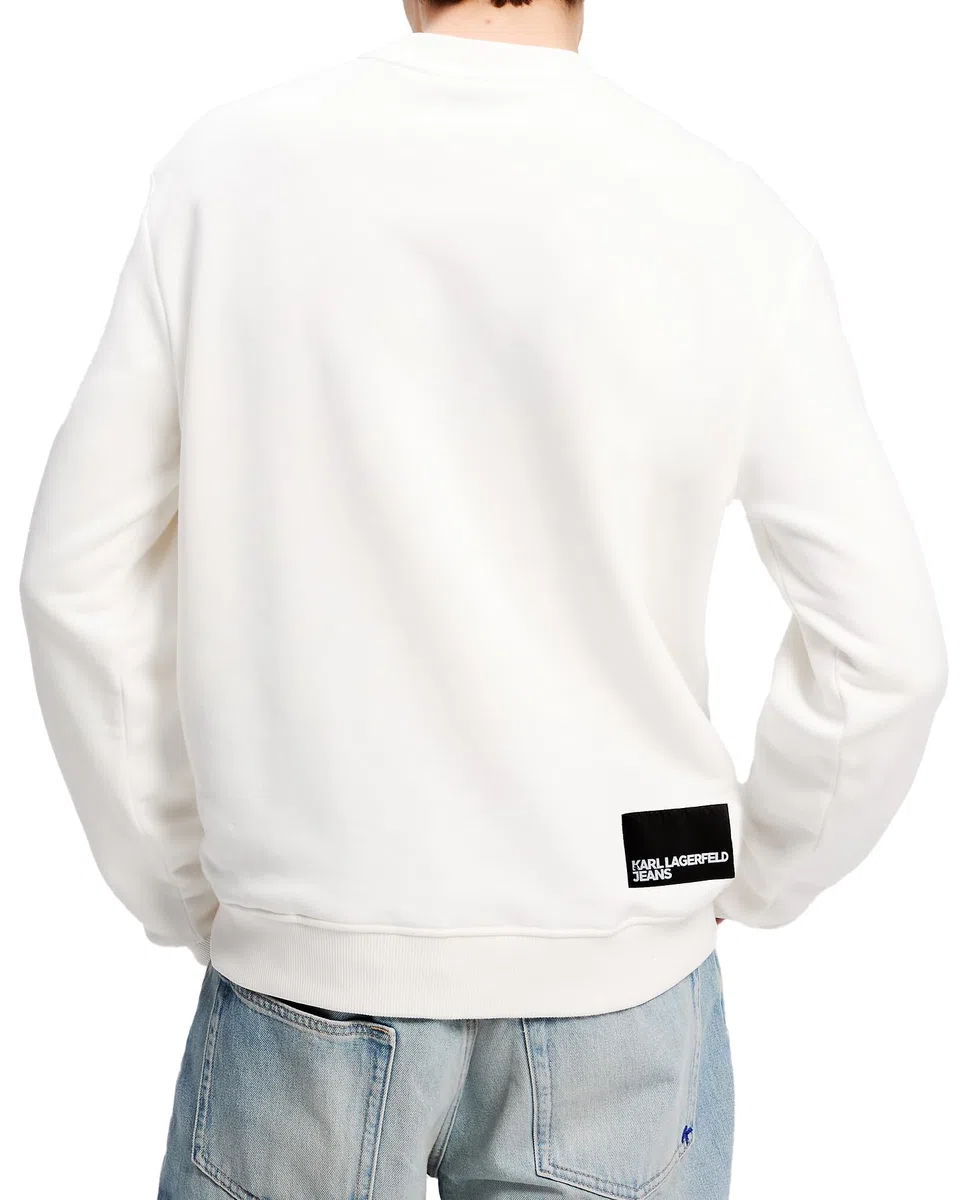 Karl Lagerfeld Jeans Hombre Regular Essential Logo Sweatshirt White S